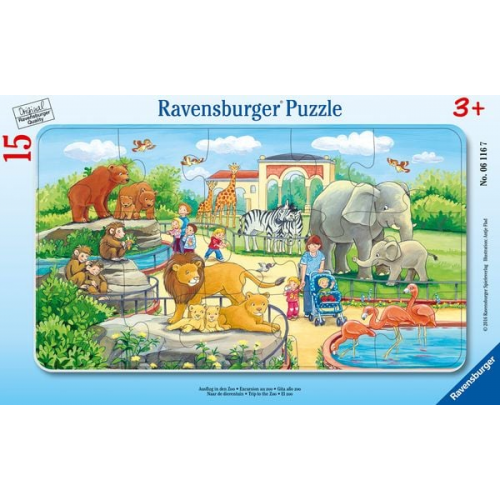 Rahmenpuzzle Ravensburger Ausflug in den Zoo 15 Teile