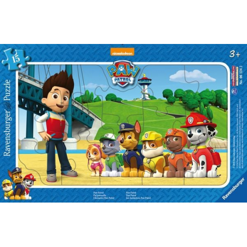 Rahmenpuzzle Ravensburger Paw Patrol 15 Teile