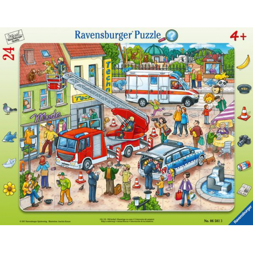 Rahmenpuzzle Ravensburger 110, 112 - Eilt herbei! 24 Teile