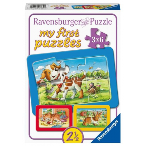 Puzzle Ravensburger Meine Tierfreunde 3 X 6 Teile