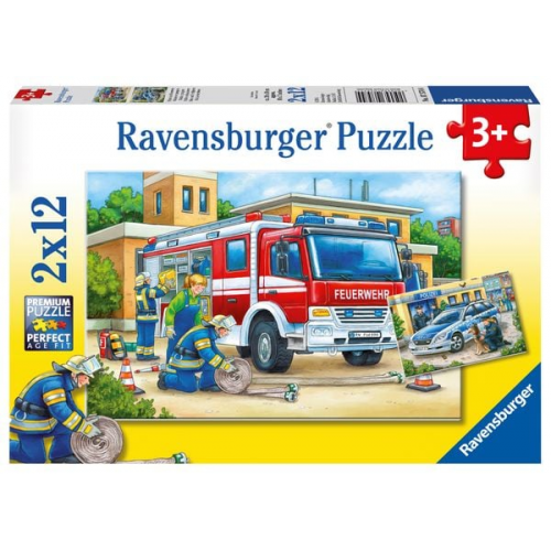 Puzzle Ravensburger Polizei und Feuerwehr 2 X 12 Teile