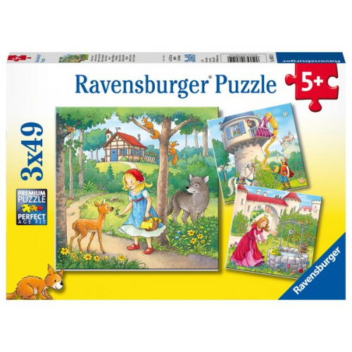 Puzzle Rapunzel,Rotk�p.&Froschk. 3x49T