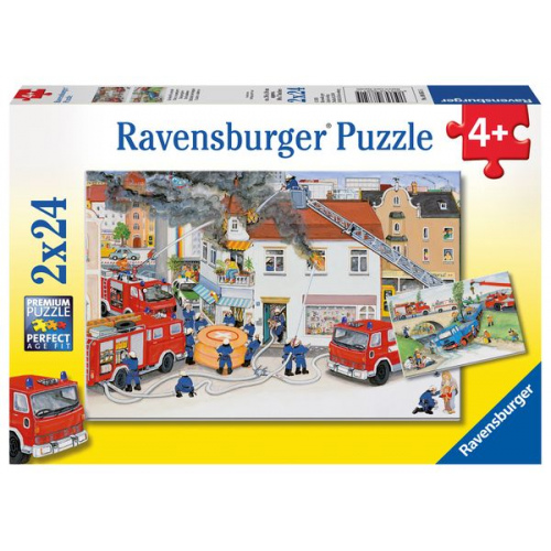 Puzzle Ravensburger Bei der Feuerwehr 2 X 24 Teile