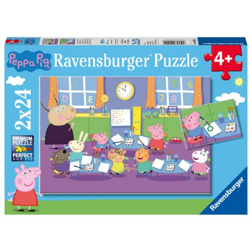 Puzzle Ravensburger PP: Peppa in der Schule 2 X 24 Teile