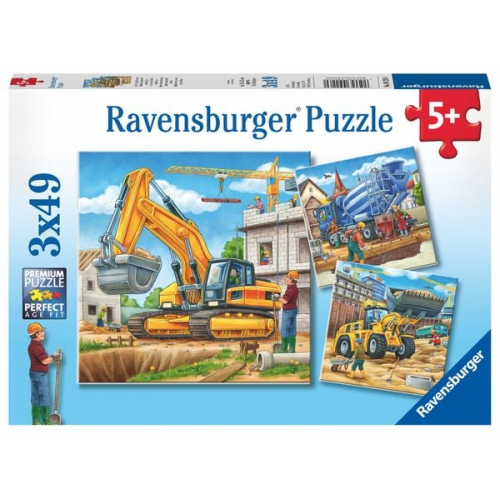 Puzzle Ravensburger Große Baufahrzeuge 3 X 49 Teile