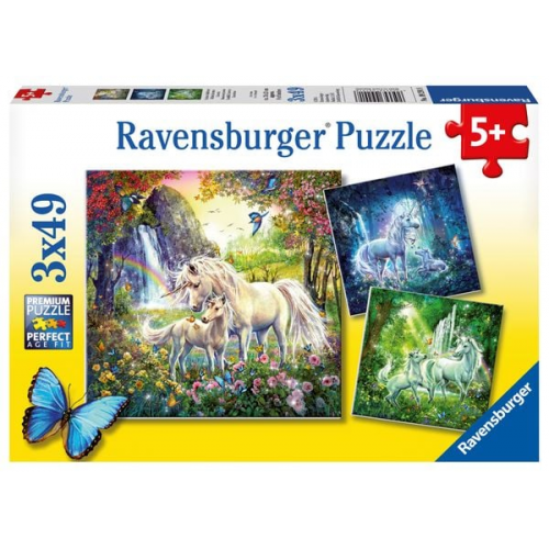 Puzzle Ravensburger Schöne Einhörner 3 X 49 Teile