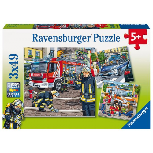 Puzzle Ravensburger Helfer in der Not 3 X 49 Teile