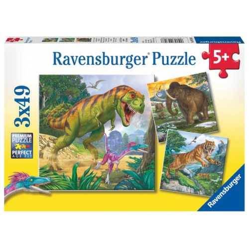 Puzzle Ravensburger Herrscher der Urzeit 3 X 49 Teile