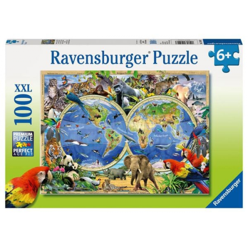 Puzzle Ravensburger Tierisch um die Welt 100 Teile XXL