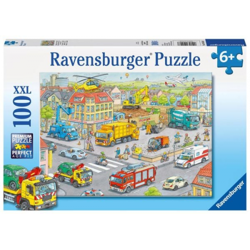 Puzzle Ravensburger Fahrzeuge in der Stadt 100 Teile XXL