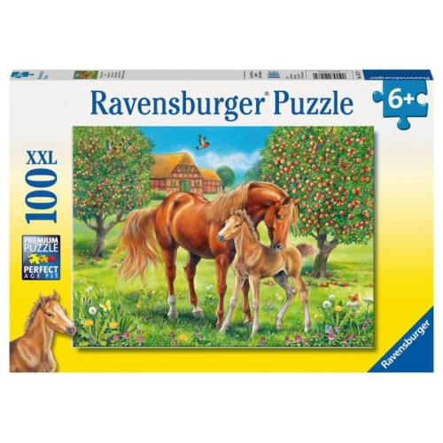 Puzzle Ravensburger Pferdeglück auf der Wiese 100 Teile XXL