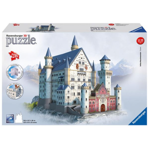 3D Puzzle Ravensburger Schloss Neuschwanstein 216 Teile