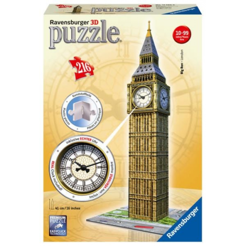 3D Puzzle Ravensburger Big Ben mit Uhr 108 Teile