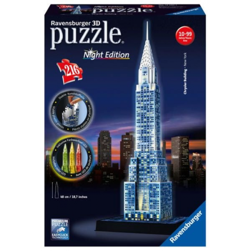 3D Puzzle Ravensburger Chrysler Building bei Nacht 216 Teile