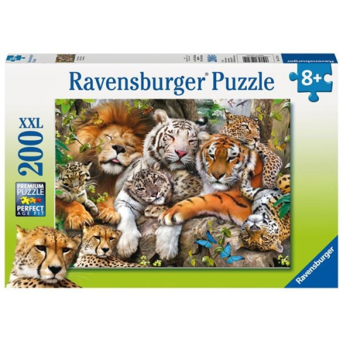 Puzzle Ravensburger Schmusende Raubkatzen 200 Teile XXL