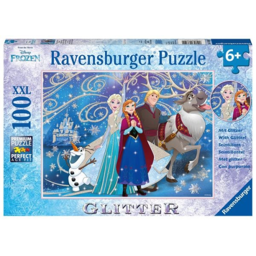 Puzzle Ravensburger Frozen - Glitzernder Schnee 100 Teile XXL Glitzer