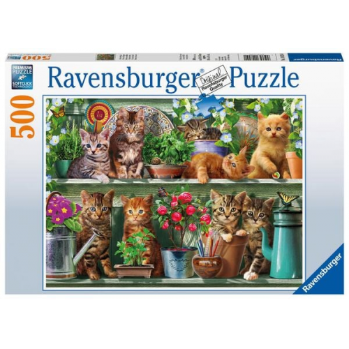 Puzzle Ravensburger Katzen im Regal 500 Teile