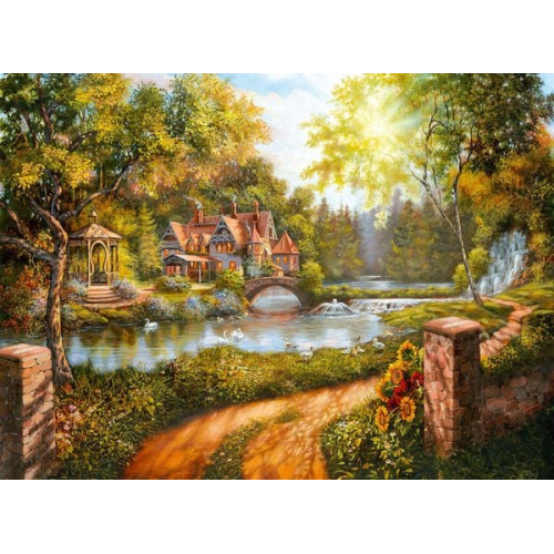 Puzzle Ravensburger Cottage am Fluß 500 Teile