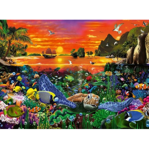 Puzzle Ravensburger Schildkröte im Riff 500 Teile