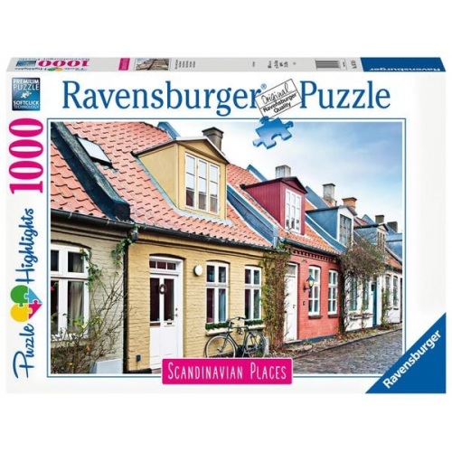 Puzzle Ravensburger Häuser in Aarhus, Dänemark Scandinavian Places 1000 Teile