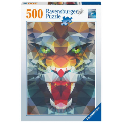 Puzzle Ravensburger Löwe aus Polygonen 500 Teile