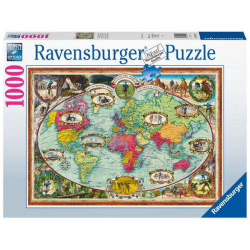 Puzzle Ravensburger Mit Fahrrad um die Welt 1000 Teile