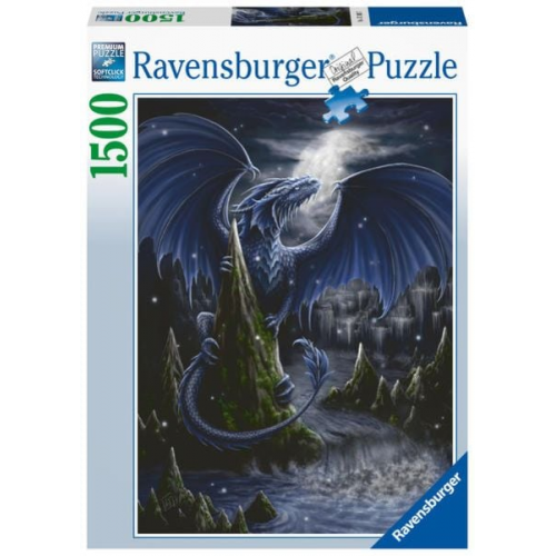 Puzzle Ravensburger Der Schwarzblaue Drache 1500 Teile