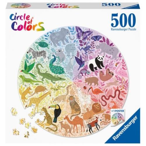 Puzzle Ravensburger Circle of Colors - Animals 500 Teile