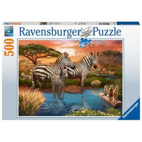 Ravensburger - Zebras am Wasserloch, 500 Teile