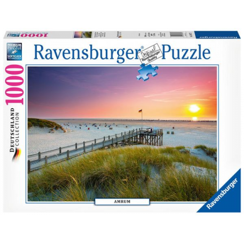 Puzzle Ravensburger Sonnenuntergang über Amrum Deutschland Edition 1000 Teile