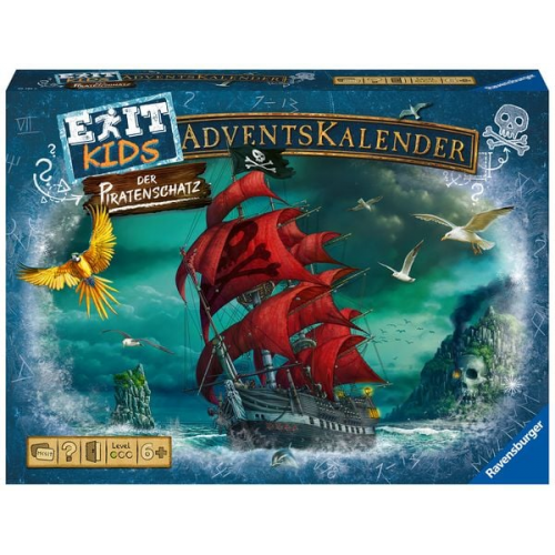 Ravensburger 20186 - Mystery kids Adventskalender, Der Piratenschatz