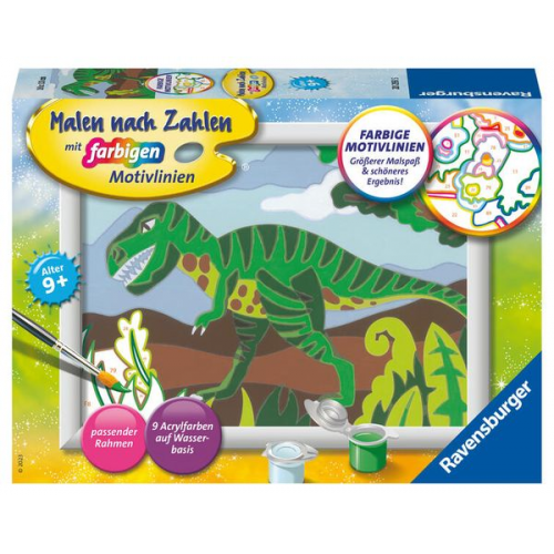 Ravensburger - Malen nach Zahlen - Hungriger Dinosaurier