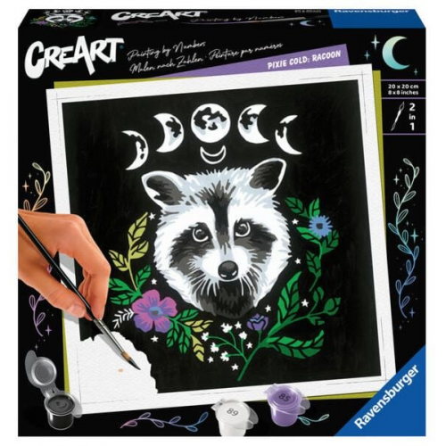 Ravensburger - Malen nach Zahlen - CreArt - Pixie Cold: Racoon