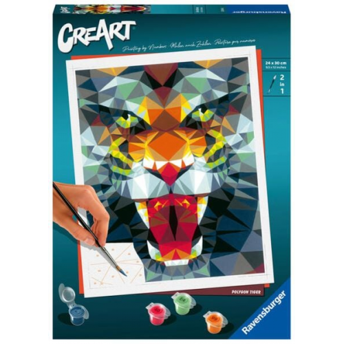 Ravensburger - Malen nach Zahlen - CreArt - Polygon Tiger