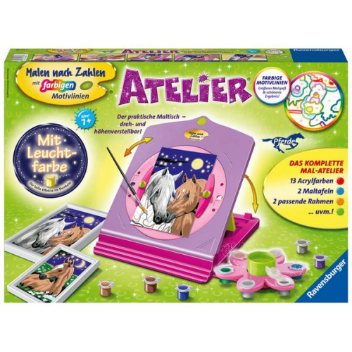 Ravensburger Malen nach Zahlen, Atelier Pferde