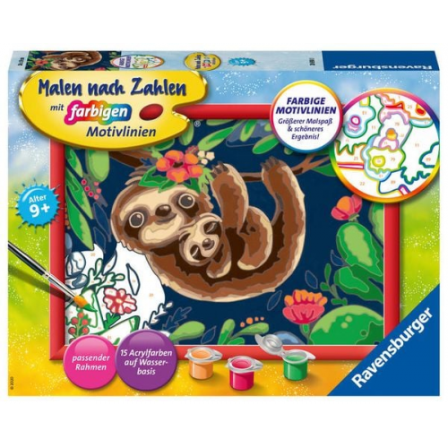 Ravensburger - Malen nach Zahlen - Niedliche Faultiere