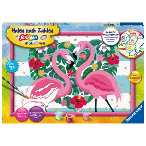 Ravensburger - Malen nach Zahlen - Liebenswerte Flamingos