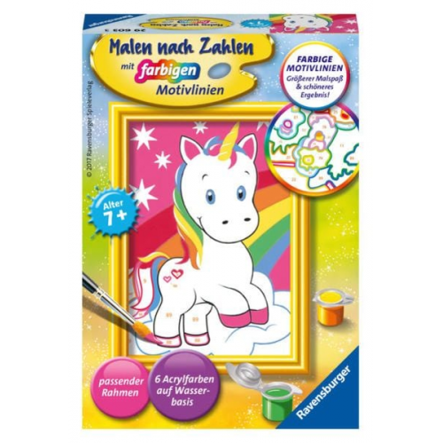 Ravensburger Malen nach Zahlen, Süßes Einhorn,