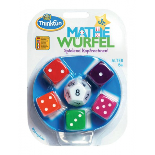 Ravensburger ThinFun®, Mathe Würfel Junior, Spielend Kopfrechnen, Lernspiel