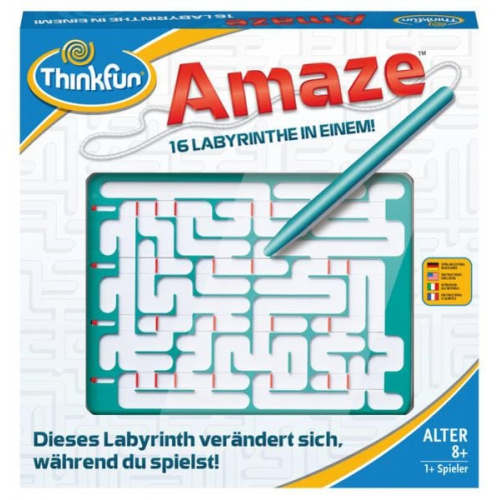 Ravensburger ThinkFun®, AMAZE, Labyrinth, Denkspiel, Reisespiel