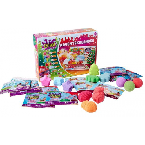 Simba 105953614 - Glibbi Adventskalender mit Badewannenspielzeug, 24-teilig