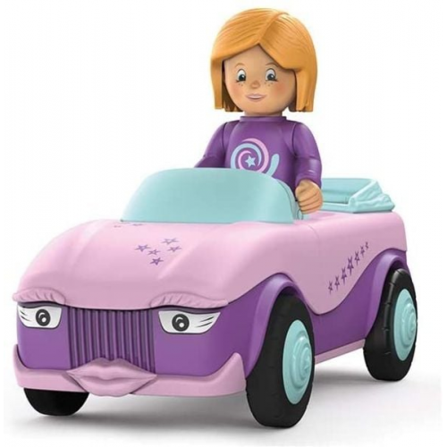 SIKU 0102 - Toddys, Betty Blinky, Spielzeugauto mit Rückziehmotor und Spielfigur, rosa/lila