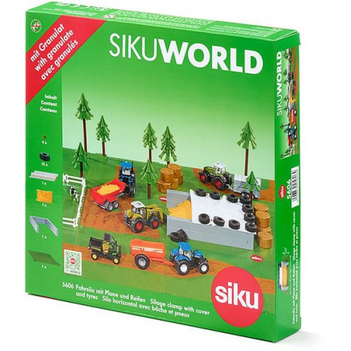 SIKU World - Fahrsilo mit Plane, Reifen und Granulat