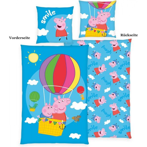 Herding 4486417050 - Bettwäsche Peppa Pig, Baumwolle/Renforcé, 80x80/135x200 cm