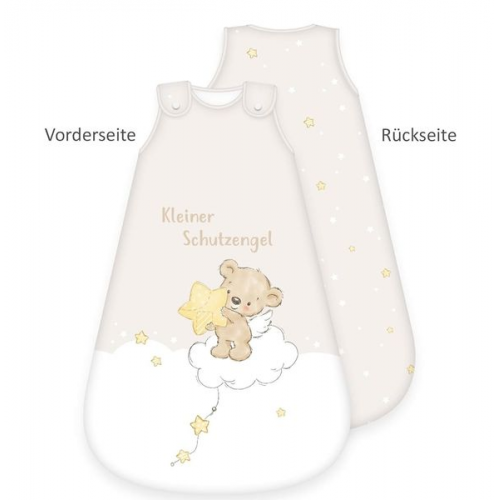 Herding 3385232231 - babybest® Babyschlafsack, Kleiner Schutzengel, Baumwolle, weiß/beige, 90x45cm