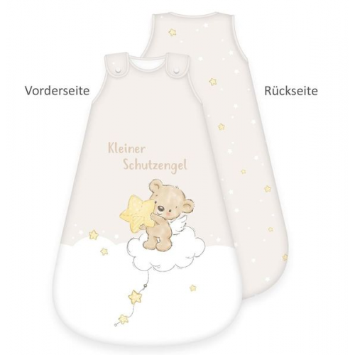 Herding 3385232235 - babybest® Babyschlafsack, Kleiner Schutzengel, Baumwolle, weiß/beige, 70x45cm