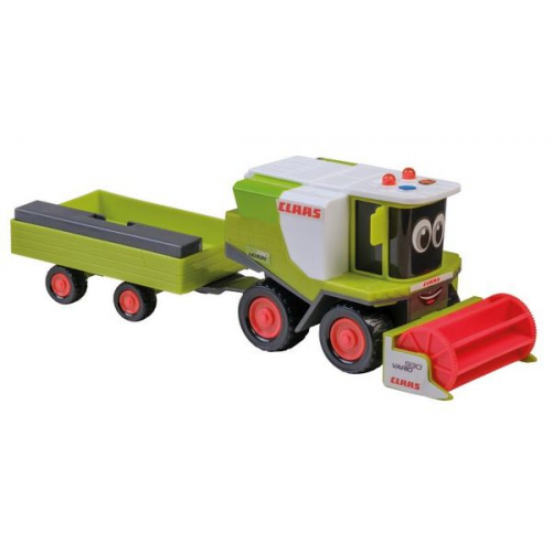 CLAAS KIDS LEXION 780 Mähdrescher + Schneidewerkanhänger, 27 cm, dreht sich, T