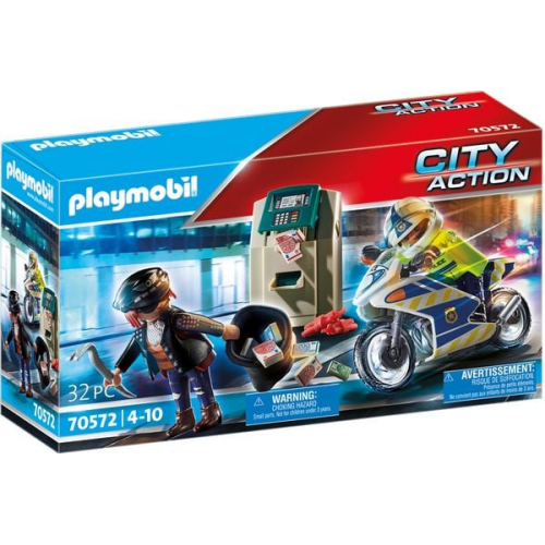 PLAYMOBIL® 70572 Polizei-Motorrad: Verfolgung des Geldräubers