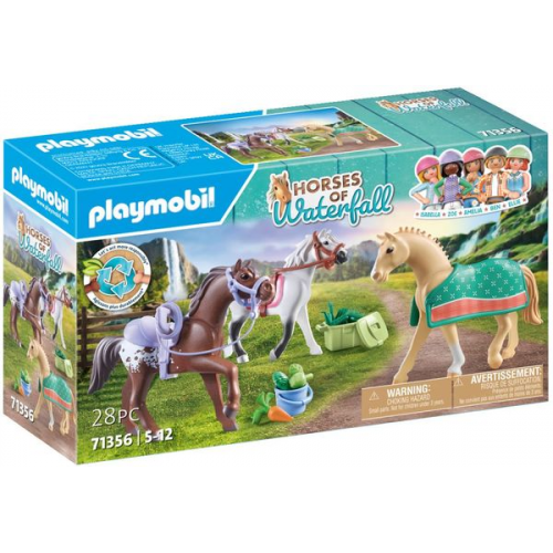 PLAYMOBIL 71356 - Horses of Waterfall - 3 Pferde: Morgan, Quarter Horse & Shagya Araber