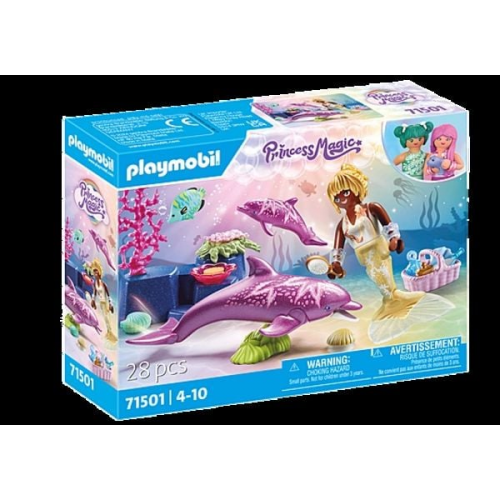 PLAYMOBIL 71501 - Princess Magic - Meerjungfrau mit Delfinen